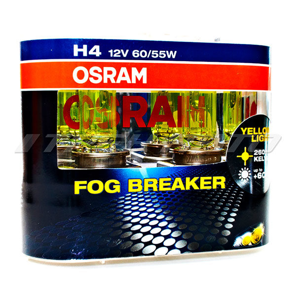 Лампы OSRAM H4 FOG BREAKER к-т 62193 FBR всепогодные