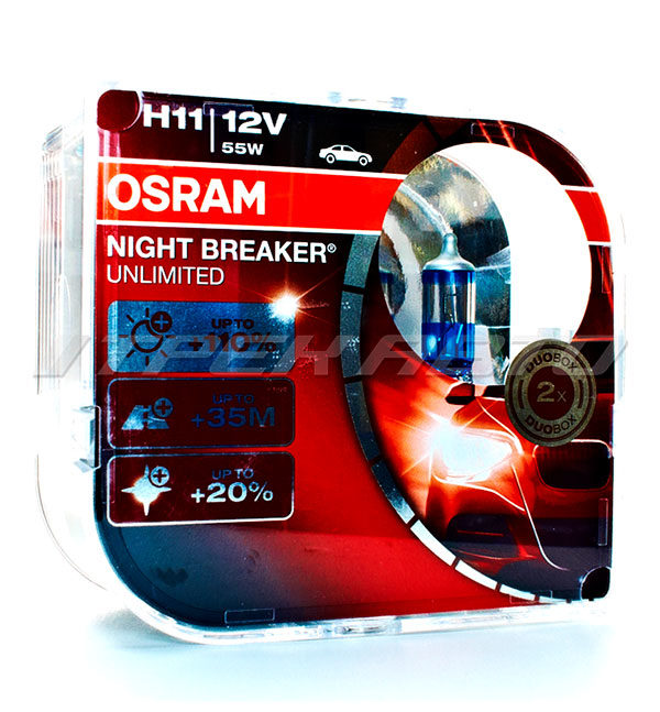 Лампы OSRAM H11  55W +100% к-т 64211NBS-HCB