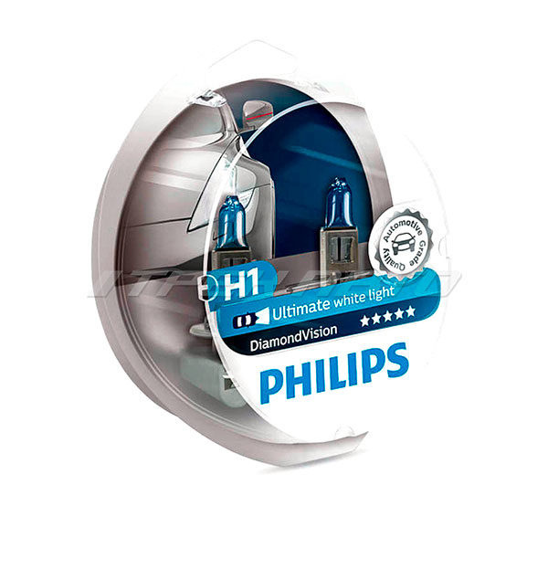 Лампы PHILIPS H1 Diamond Vision к-т 12258DVS2 5000К