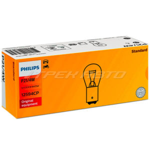 Лампа P21/4 W PHILIPS 12594 смещенный