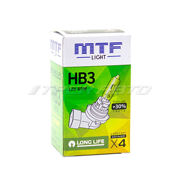 Лампа HB3 MTF 55W +30% LONG LIFE увеличенный ресурс