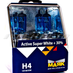 Лампы Маяк H4 60/55 super white к-т 30%